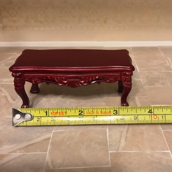 Vintage Miniature Mahogany Wooden Coffee Table - Picture 2 of 4